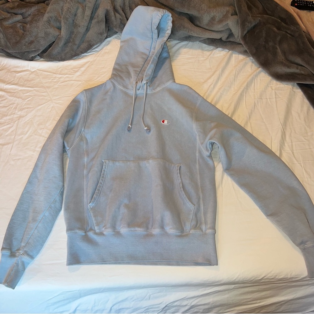 Light blue Champion hoodie